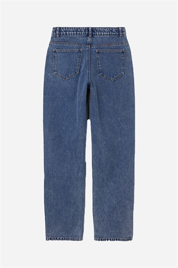 LMTD Toneizza Dad Straight Pant Noos - Mörkblå Denim / Stone Wash